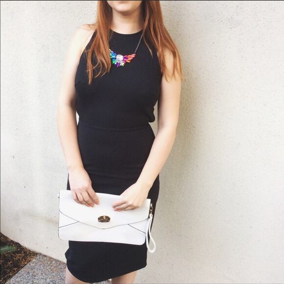 High Neck Dress Open Back Black - Picture 4 of 9